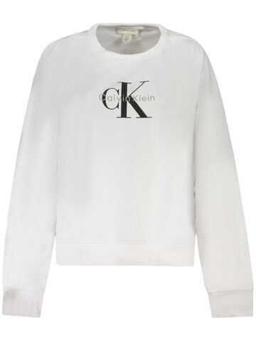 Calvin Klein Damen Kapuzensweatshirt Weiß