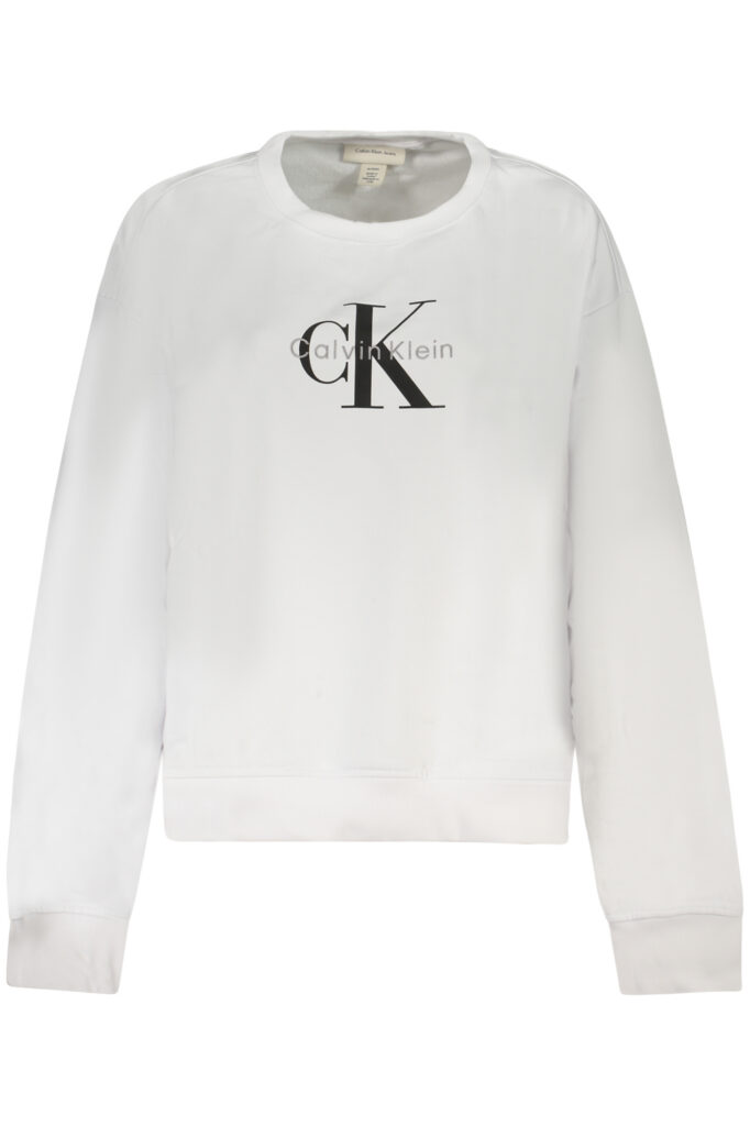Calvin Klein Damen Kapuzensweatshirt Weiß