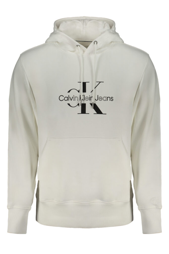 CALVIN KLEIN Herren Sweatshirt mit Kapuze in Weiß J30J325429_BIYAF